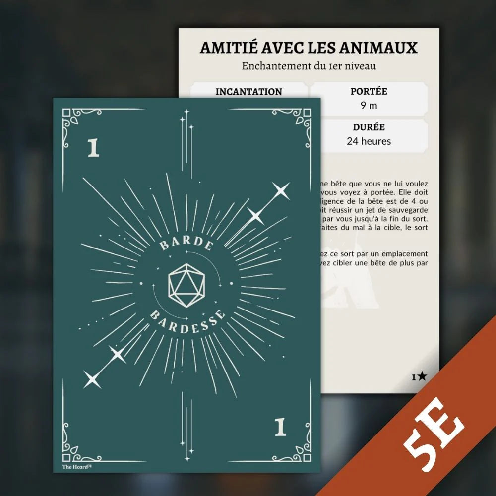 Cartes de sorts D&D 5e imprimables