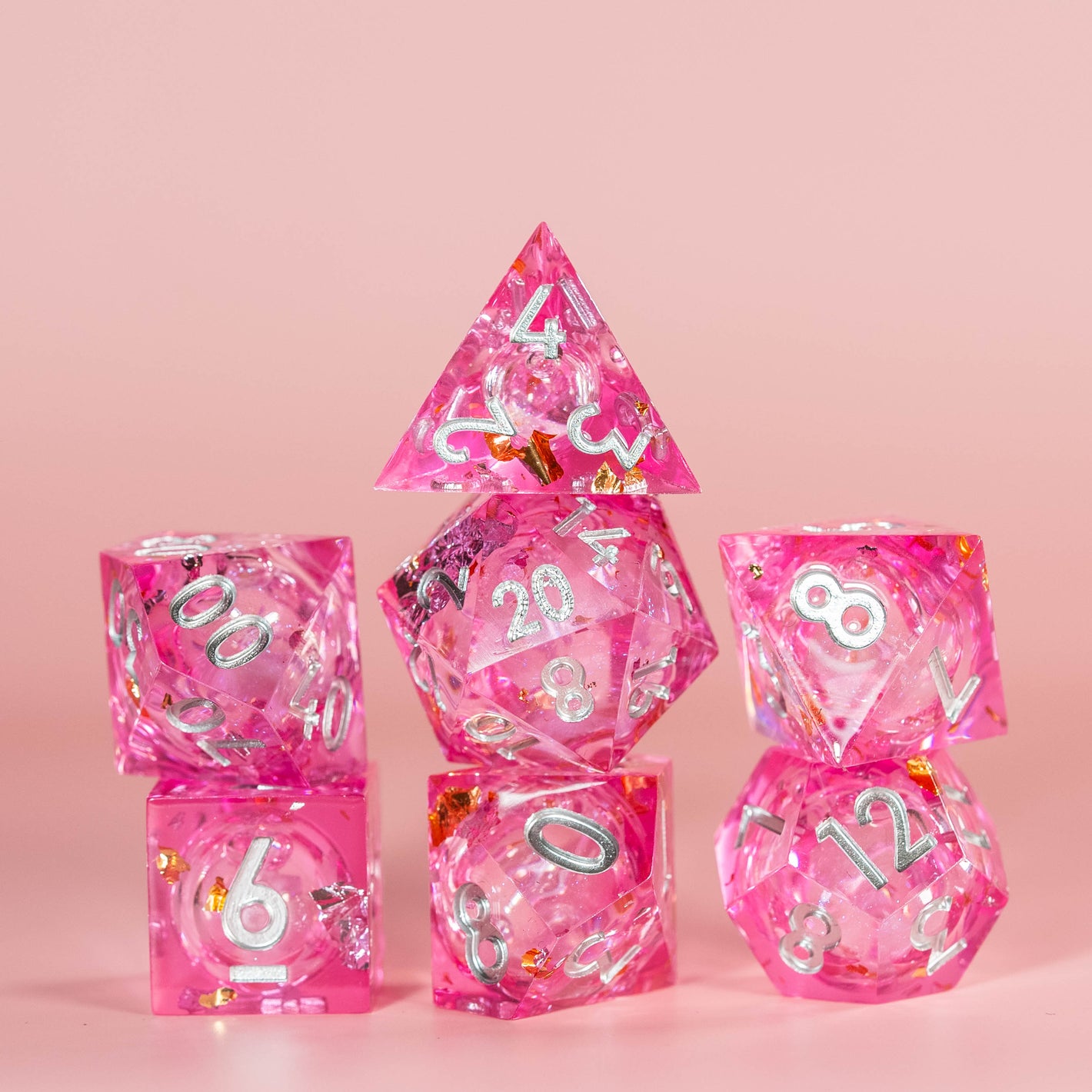 Noyau Féerique | Set de dés JDR à cœur liquide