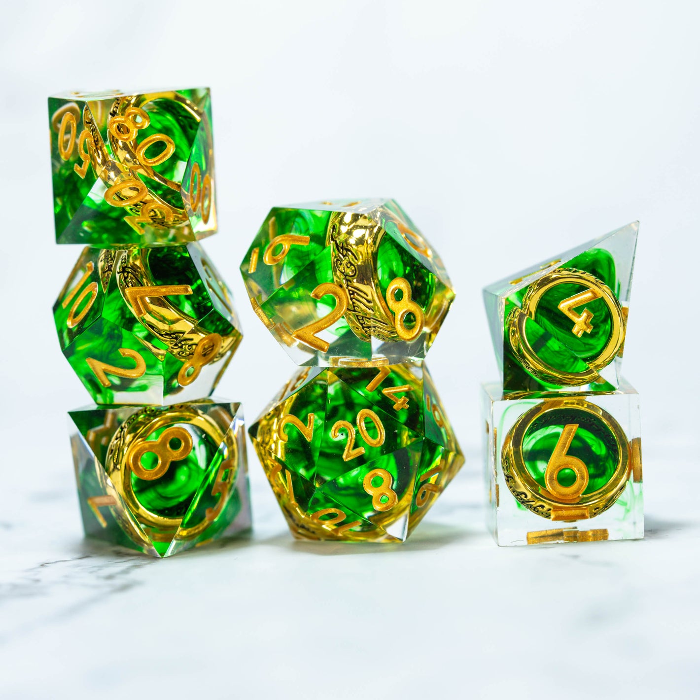 Anneaux des Elfes | Set de dés JDR Premium en résine