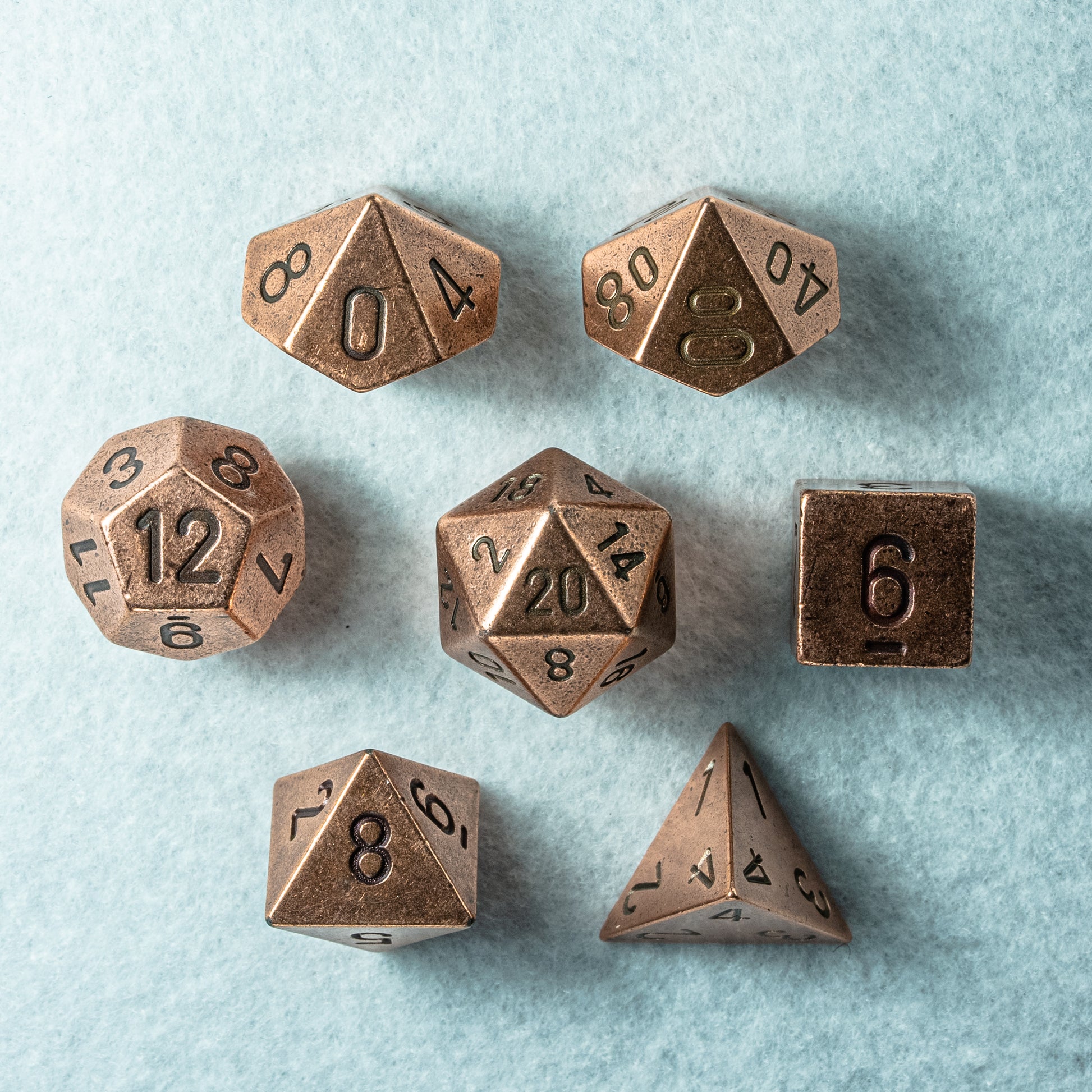 Image 1 of product Set de dés JDR : Metal Cuivre