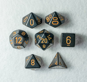 Image 1 of product Set de dés JDR : Opaque Noir/Or