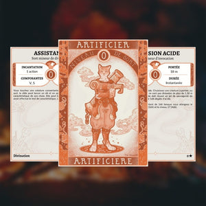 D &amp; D 5. druckbare Zauber karten: Artificier/Artificère