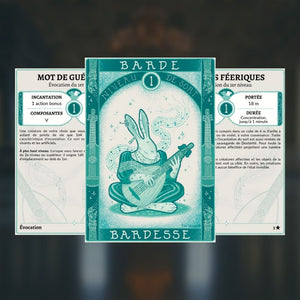 D &amp; D 5. druckbare Zauber karten: Bard/Baresse