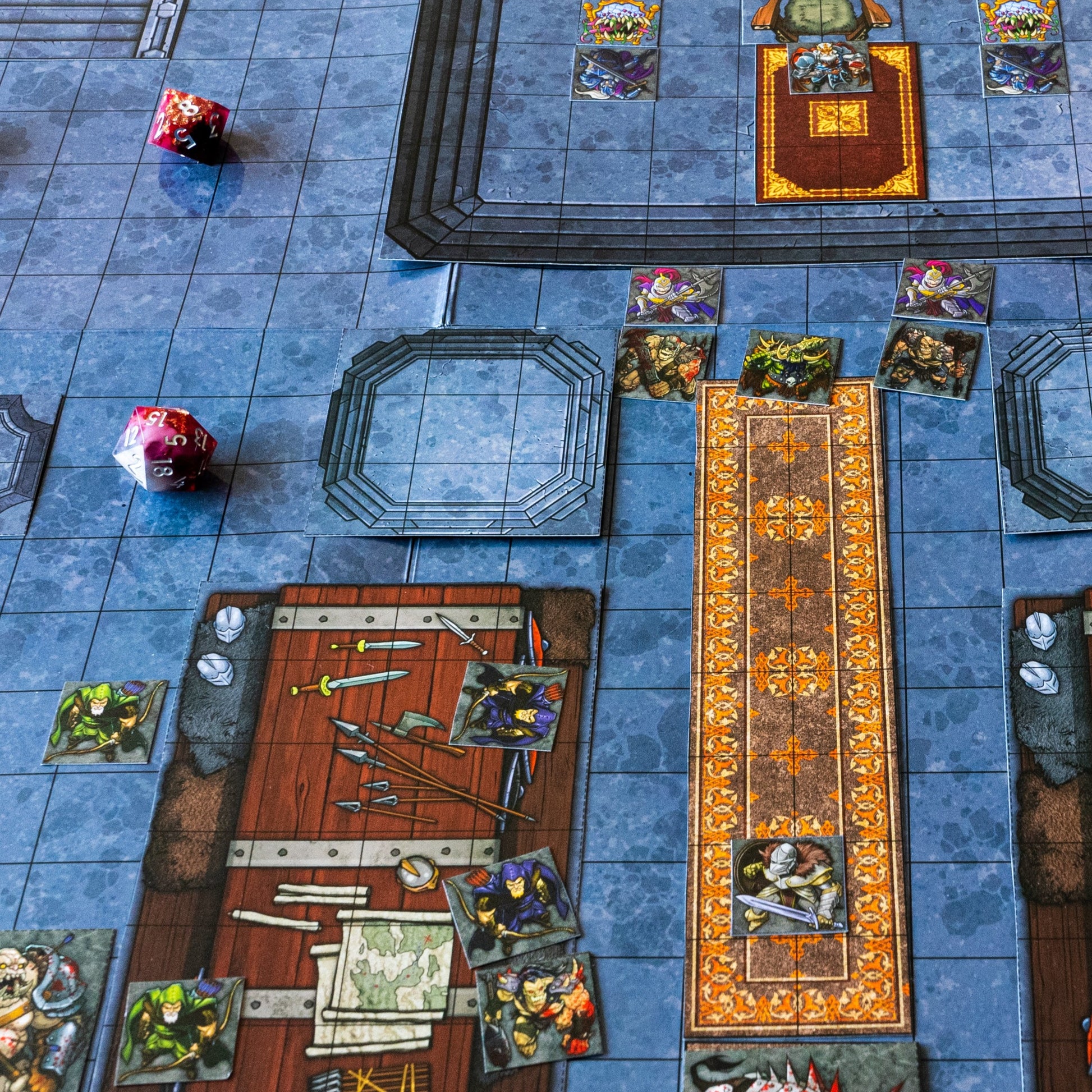 Une scène en intérieure faites avec Dungeon Craft Châteaux & Donjons et la Battlemap Ville