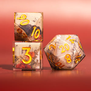 Accords Enchantés | Set de dés JDR en résine sculptée en strates
