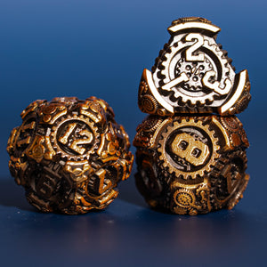 Les Chronoglyphes d’Airain | Set de dés JDR en Métal