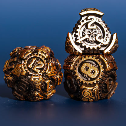 Les Chronoglyphes d’Airain | Set de dés JDR en Métal