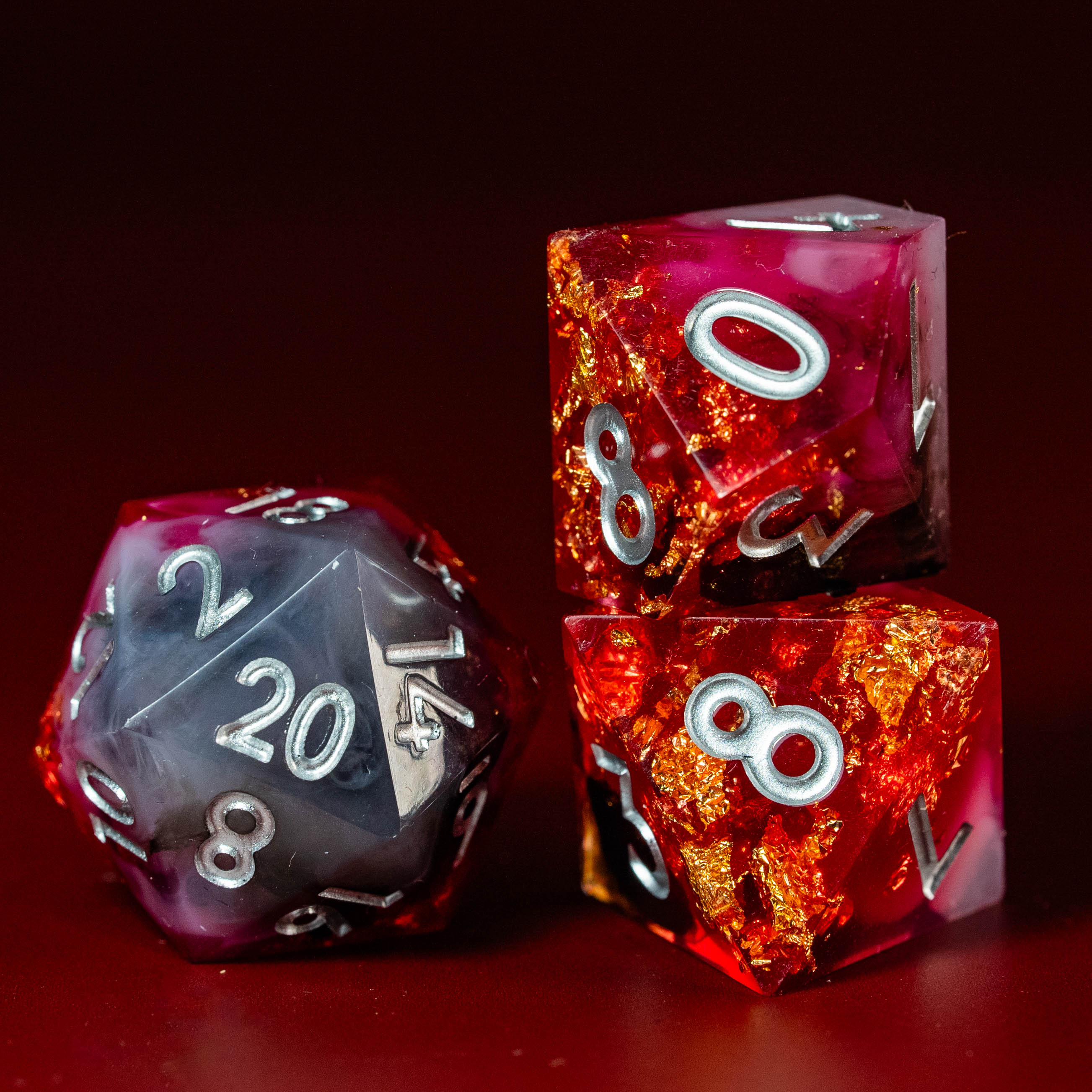 Lot De Dés En Résine Pour Jeux De Rôle (Donjons & Dragons) - Marque FanRoll By MDG