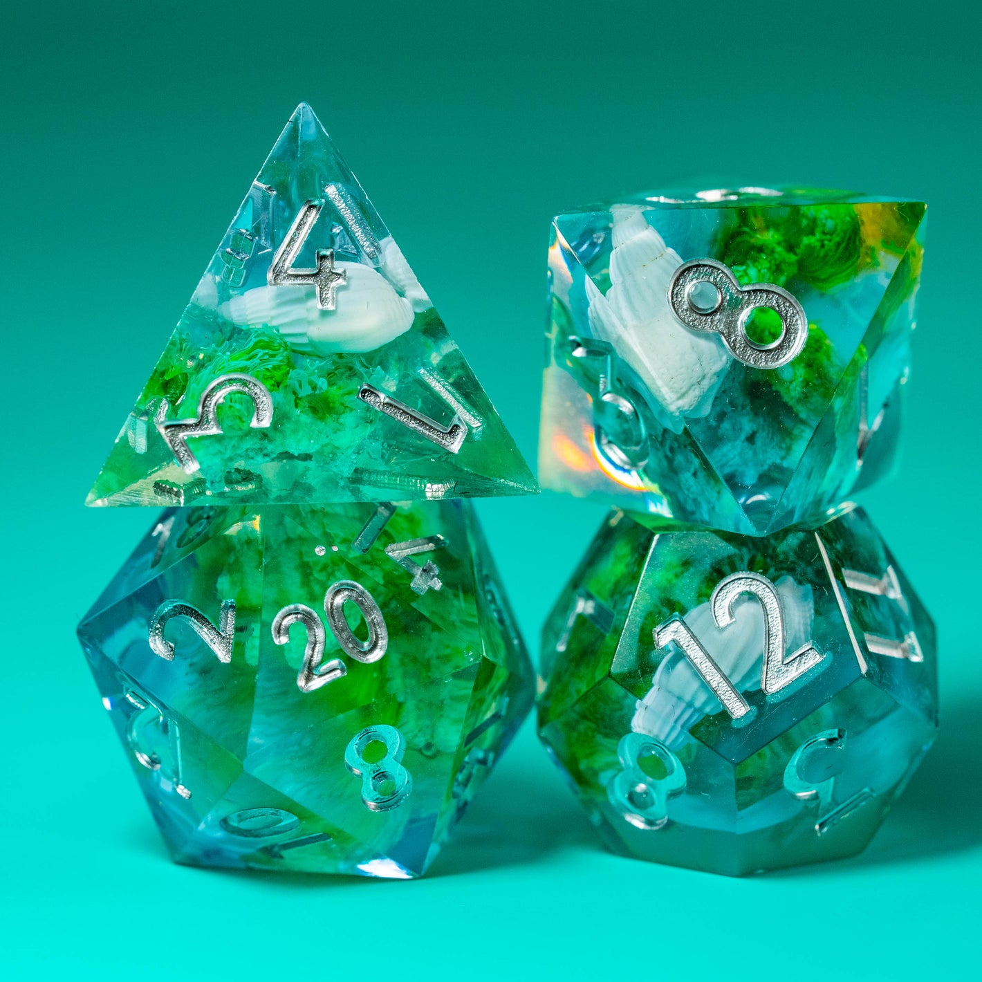 Lush Reef | Resin RPG dice set