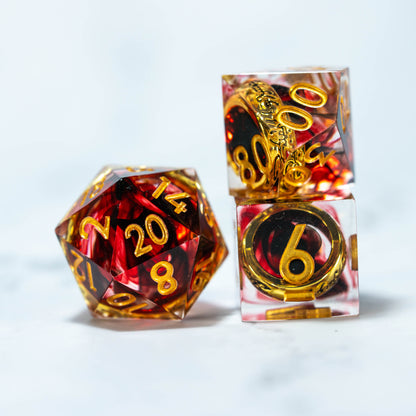 Lot de 7 dés DND polyédriques D&D en résine à bords tranchants pour jeux de rôle Donjons et Dragons D20 D12 D10 D8 D6 D4 D Lot de 7 dés DND polyédriques D&D en résine à bords tranchants pour jeux de rôle Donjons et Dragons D20 D12 D10 D8 D6 D4 D