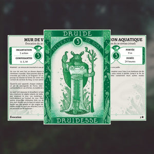 Cartes de sorts D&D 5e imprimables : Druide / Druidesse