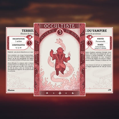 D &amp; D 5. druckbare Zauber karten: Okkultist