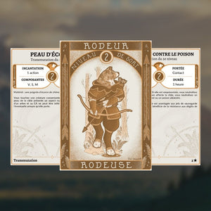 Cartes de sorts D&D 5e imprimables : Rôdeur / Rôdeuse