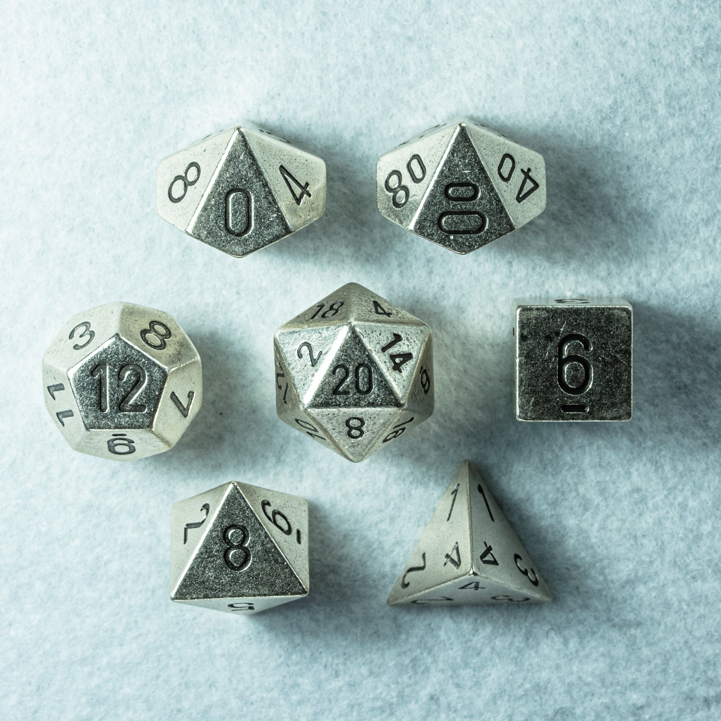 Jeu De 7 Dés En Métal Lourd Icewind Pour Donjons & Dragons - Neuf, Ultra PRO