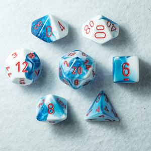 Image 1 of product Set de dés JDR : Gemini Astral Bleu-Blanc/Rouge