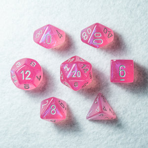 Image 1 of product Set de dés JDR : Borealis Rose/Argent Luminary
