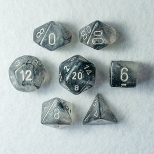 Image 1 of product Set de dés JDR : Borealis Fumée claire/Argent Luminary