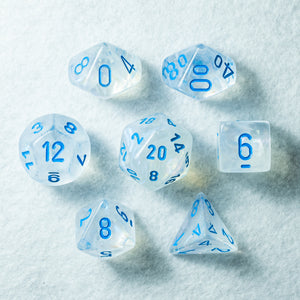 Image 1 of product Set de dés JDR : Borealis Stalactite/Bleu clair Luminary