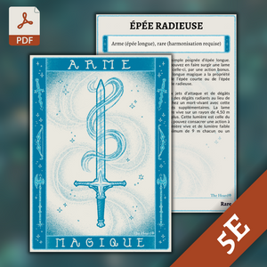 Cartes d'objets magiques D&D 5e imprimables